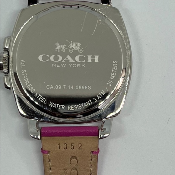 Rare Coach Boyfriend Women's Chronograph Watch, Stainless Steel Crystals, NIB - Picture 6 of 6
